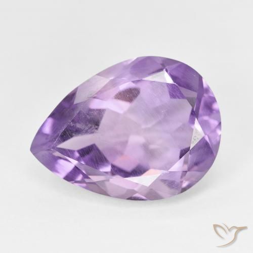 7.26克拉天然紫水晶，梨形，VS