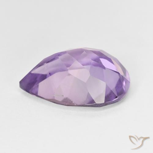 7.26克拉天然紫水晶，梨形，VS