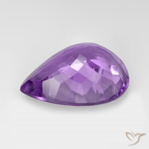 7.04克拉天然紫水晶，梨形，VVS-VS