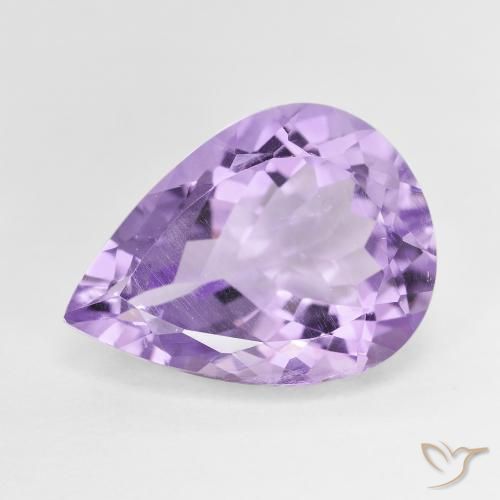 7.28ct 天然 中紫 紫水晶, 梨形, VS