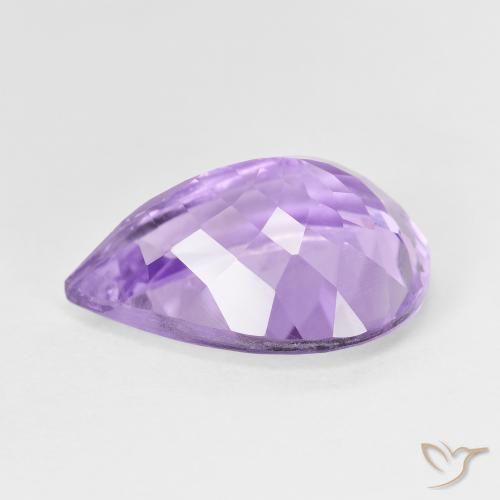 7.28克拉天然紫水晶，梨形，VS