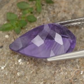 5.37克拉天然紫水晶，梨形，VS