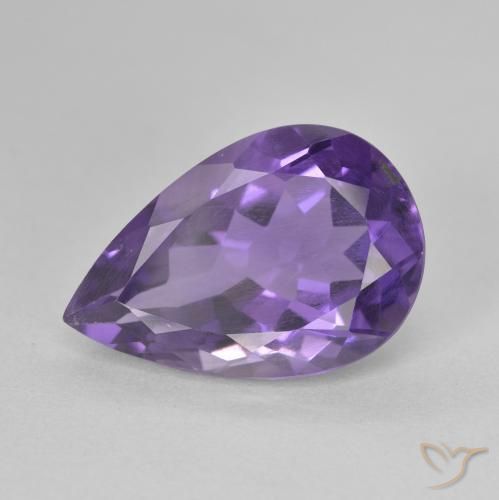 5.03ct 天然 深紫罗兰色 紫水晶, 梨形, VS