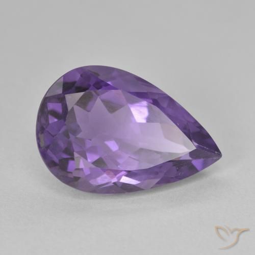 5.03克拉天然紫水晶，梨形，VS