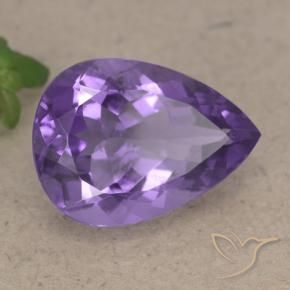 6.50克拉天然紫水晶，梨形，VS