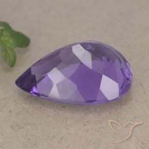 6.50克拉天然紫水晶，梨形，VS