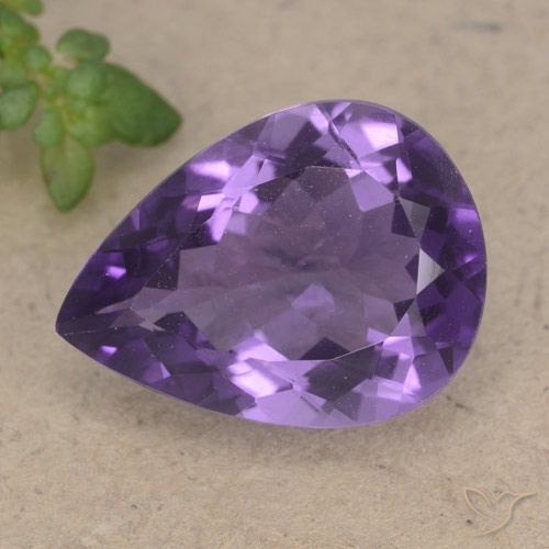 6.77ct 天然 紫色紫罗兰色 紫水晶, 梨形, VS
