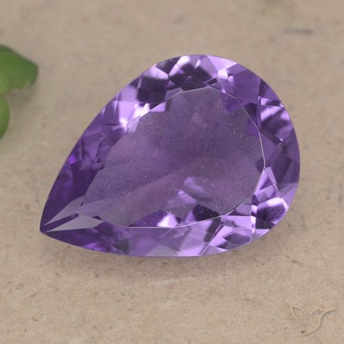 6.08克拉天然紫水晶，梨形，VS
