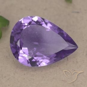 6.08克拉天然紫水晶，梨形，VS