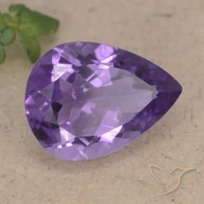 6.17克拉天然紫水晶，梨形，VS