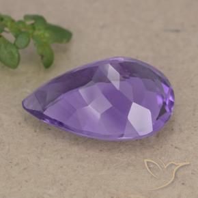 6.17克拉天然紫水晶，梨形，VS