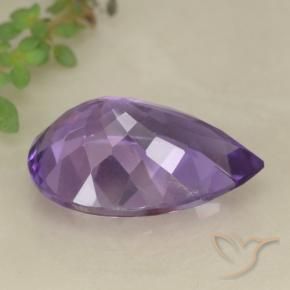 5.04克拉天然紫水晶，梨形，VS