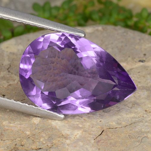 4.82克拉天然紫水晶，梨形，VVS-VS