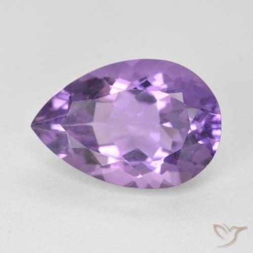 5.41ct 天然 中紫 紫水晶, 梨形, VVS-VS