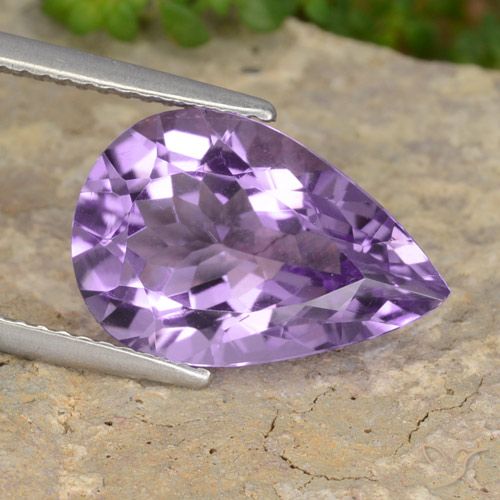 6.34克拉天然紫水晶，梨形，VVS-VS