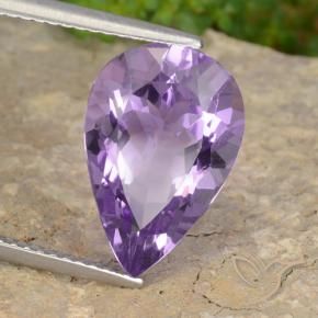 6.34克拉天然紫水晶，梨形，VVS-VS