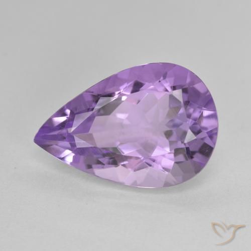 4.81ct 天然 中紫 紫水晶, 梨形, VVS-VS