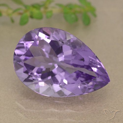 5.10ct 天然 中紫 紫水晶, 梨形, VVS-VS