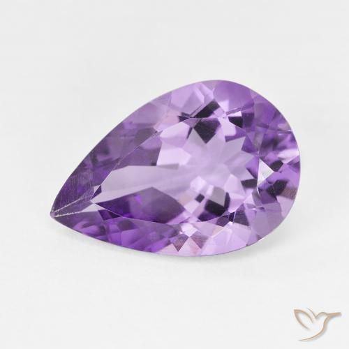 4.43ct 天然 中紫 紫水晶, 梨形, VVS-VS