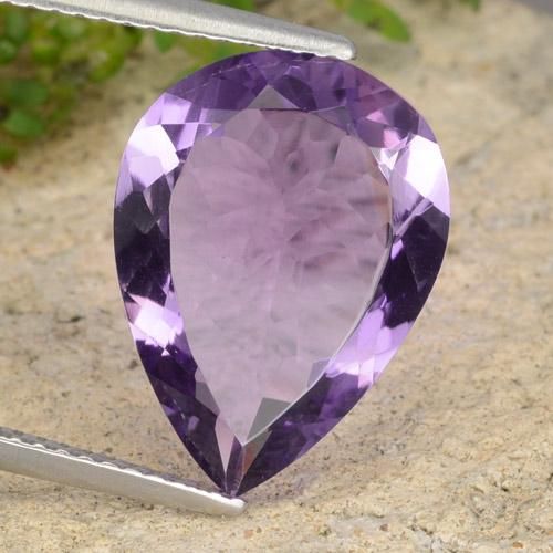 5.73克拉天然紫水晶，梨形，VVS-VS