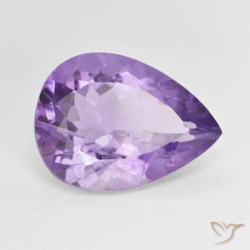 7.28克拉天然紫水晶，梨形，VS