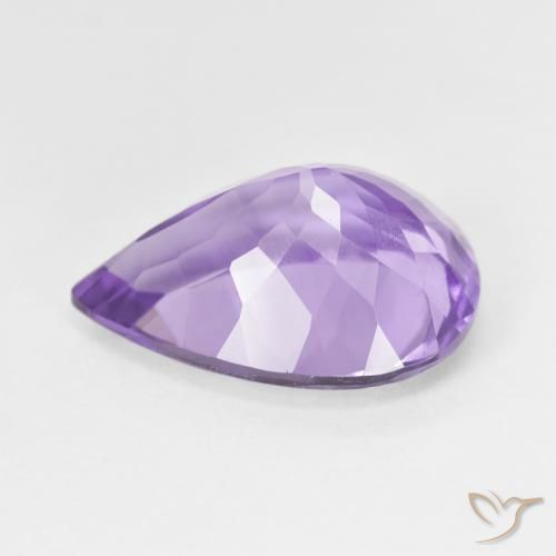 7.28克拉天然紫水晶，梨形，VS