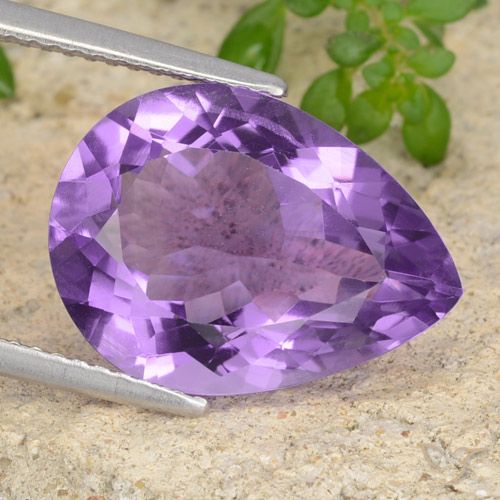 6.86ct 天然 深紫罗兰色 紫水晶, 梨形, VVS-VS