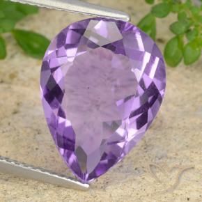 6.43克拉天然紫水晶，梨形，VVS-VS