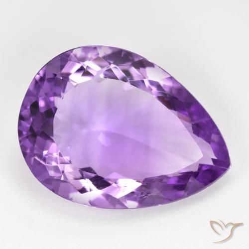 9.17克拉天然紫水晶，梨形，VVS-VS