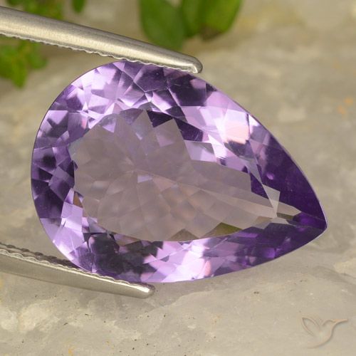 8.70ct 天然 中浅紫紫色 紫水晶, 梨形, VVS-VS