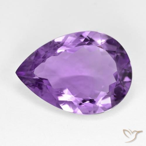 8.08ct 天然 中紫 紫水晶, 梨形, VVS-VS