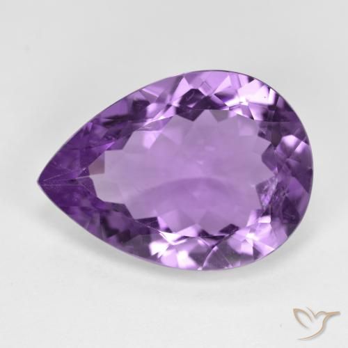 8.34ct 天然 粉紫罗兰色 紫水晶, 梨形, VS