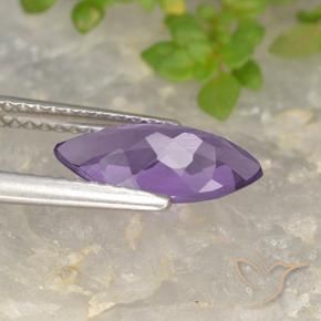 1.26克拉天然紫水晶，榄尖形，VS