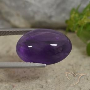 5.71克拉天然紫水晶，椭圆形，透明