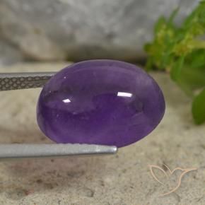 7.66克拉天然紫水晶，椭圆形，透明