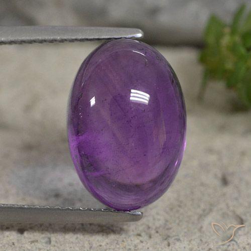 7.44克拉天然紫水晶，椭圆形，透明