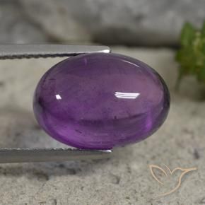 7.44克拉天然紫水晶，椭圆形，透明
