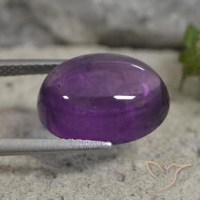 7.44克拉天然紫水晶，椭圆形，透明