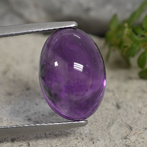7.11克拉天然紫水晶，椭圆形，透明