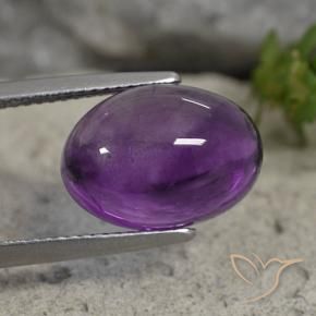 7.11克拉天然紫水晶，椭圆形，透明