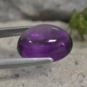 7.11克拉天然紫水晶，椭圆形，透明