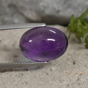 6.07克拉天然紫水晶，椭圆形，透明