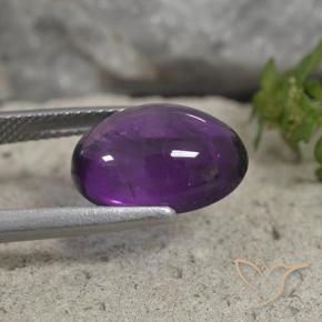 6.07克拉天然紫水晶，椭圆形，透明