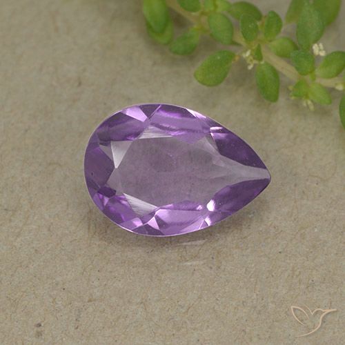 1.40ct 天然 中紫 紫水晶, 梨形, VVS-VS