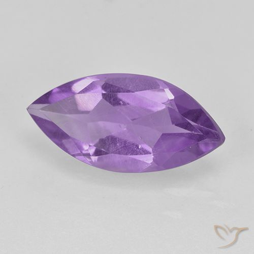 1.37ct 天然 深紫罗兰色 紫水晶, 榄尖形, VS