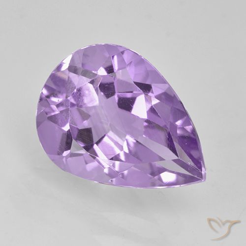 2.17ct 天然 中紫 紫水晶, 梨形, VVS-VS