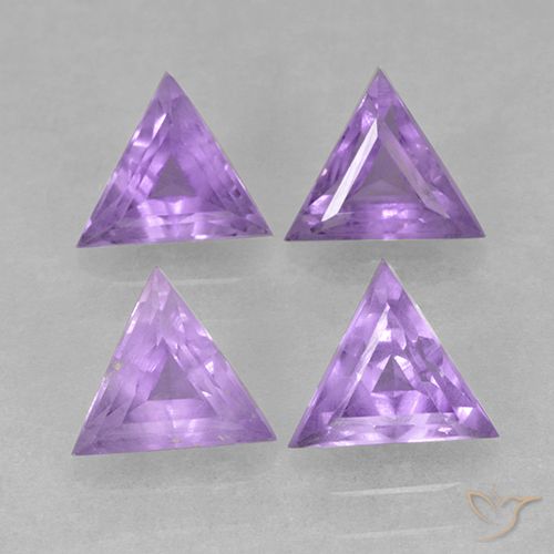 2.25ctw 天然 中紫 紫水晶, 胖三角形, VS