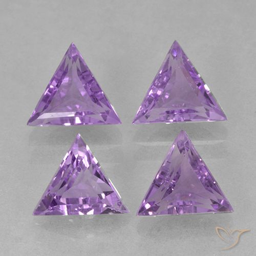 2.46ctw 天然 中紫 紫水晶, 胖三角形, VS