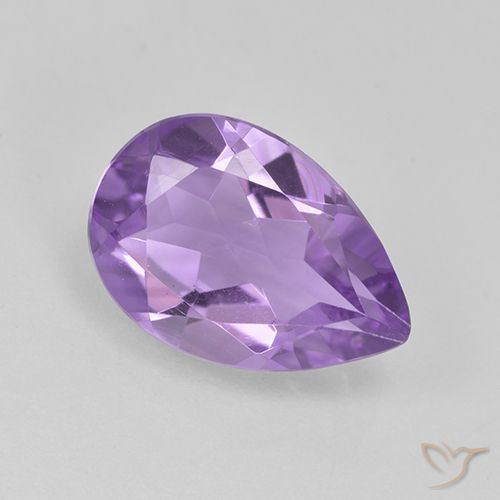 1.57ct 天然 中紫 紫水晶, 梨形, VVS-VS