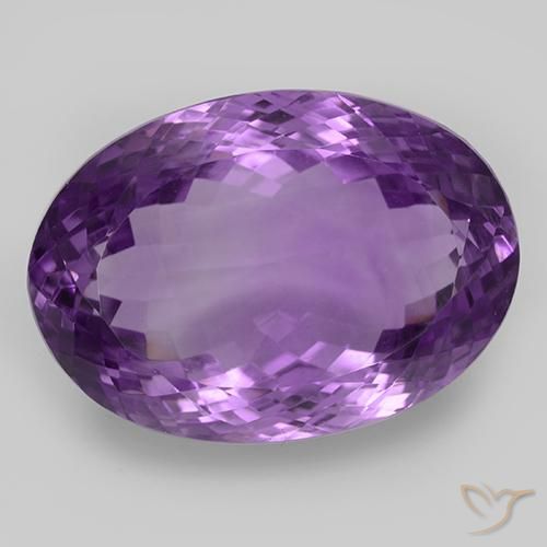 47.30ct 天然 中深紫 紫水晶, 椭圆形, IF